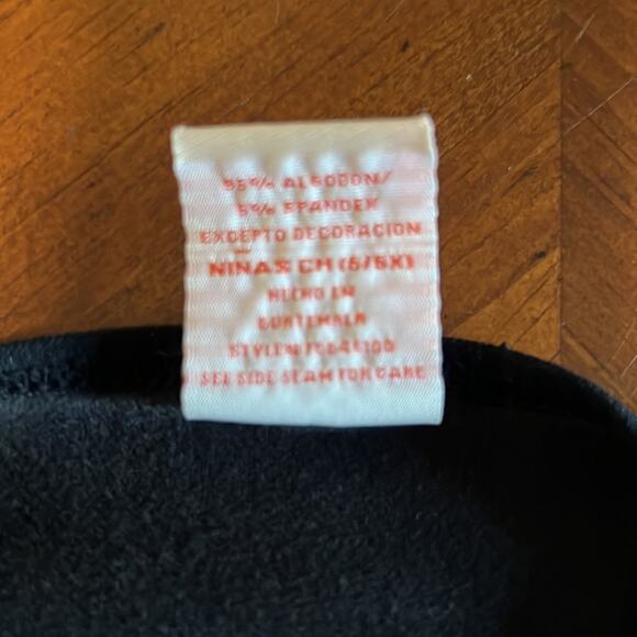 Faded Glory Girls S 6/6X Black Camisole Tank Top with Silver Embroidery Y2K - Picture 5 of 7